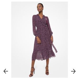 Michael Kors floral wrap dress. Fits a XS